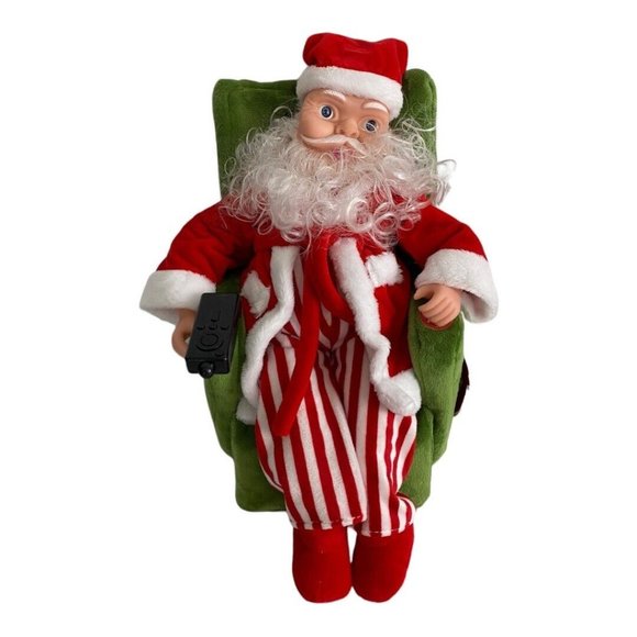 Mr Christmas 11" Animated  Reclining Santa Claus Motion Activated-snores Moves - Picture 1 of 5